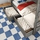 preview thumbnail 21 of 22, Max and Lily Modern Farmhouse Queen Over Queen Bunk Bed With Staircase and Storage Drawers