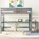 preview thumbnail 3 of 21, Full Size High Loft Bed with Built-in Desk