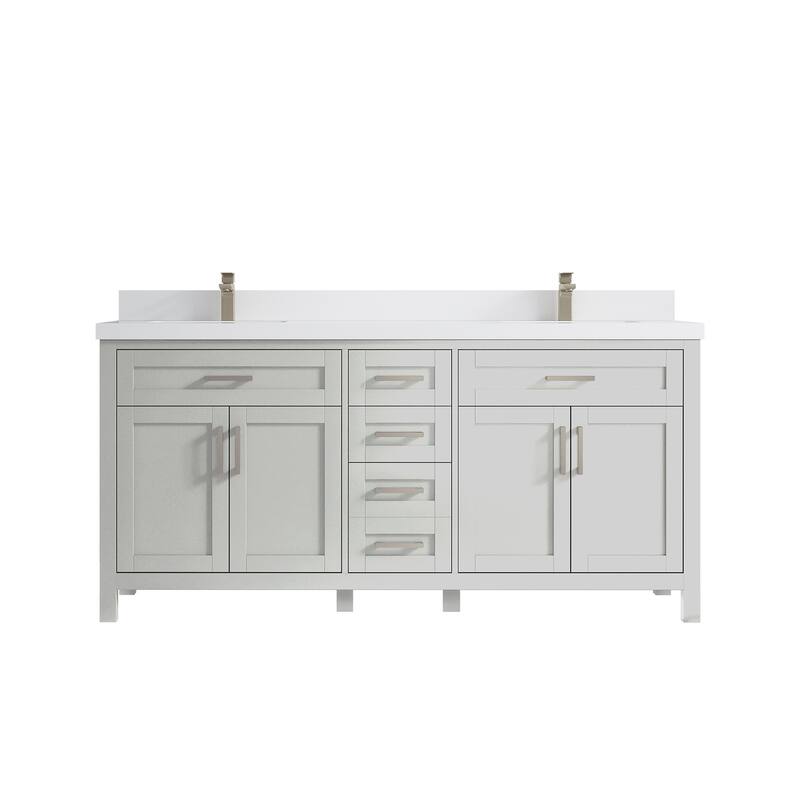 Willow Collections 72 in. W x 22 in. D Cambridge Double Sink Bathroom Vanity with Countertop