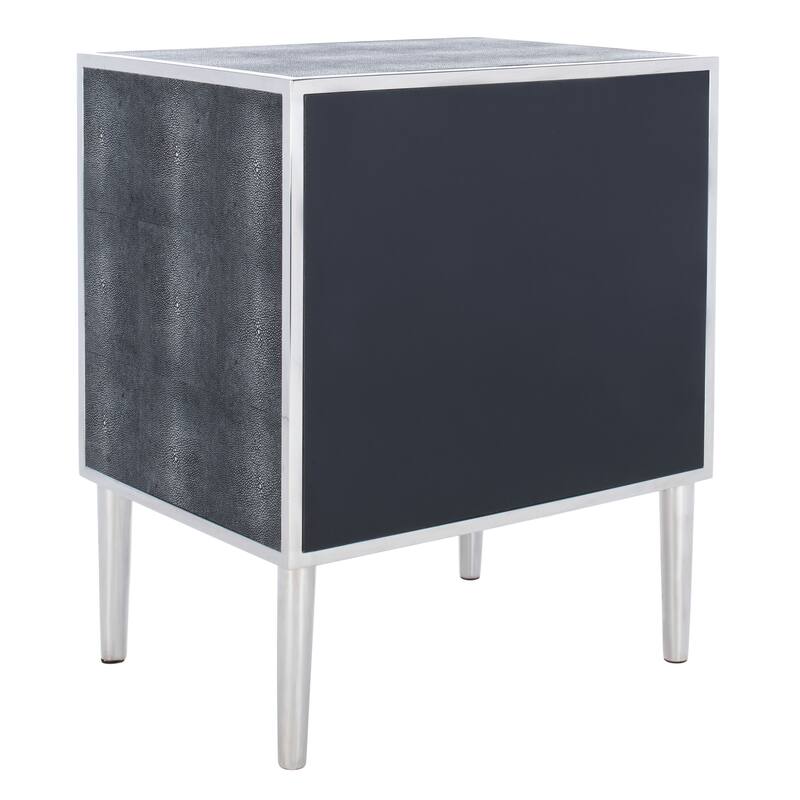 SAFAVIEH Couture Pietsje 1-Drawer Faux Shagreen Nightstand