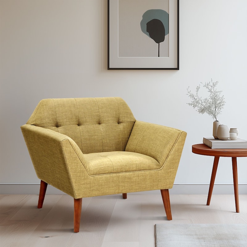 INK IVY Newport Wide Mid-Century Modern Lounge Chair