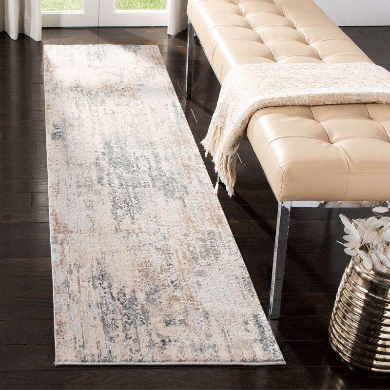 SAFAVIEH Invista Joleen Contemporary Rug - 2' x 8' Runner - Cream/Grey
