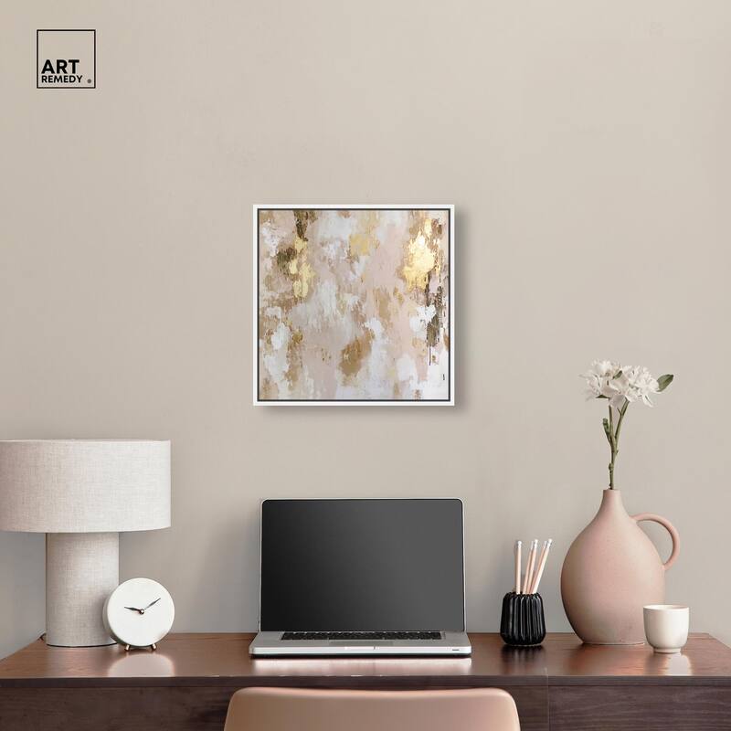 Golden Glimmer Gesture I Canvas by Art Remedy