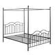 preview thumbnail 2 of 12, Earhart Metal Queen Canopy Platform Bed by Christopher Knight Home