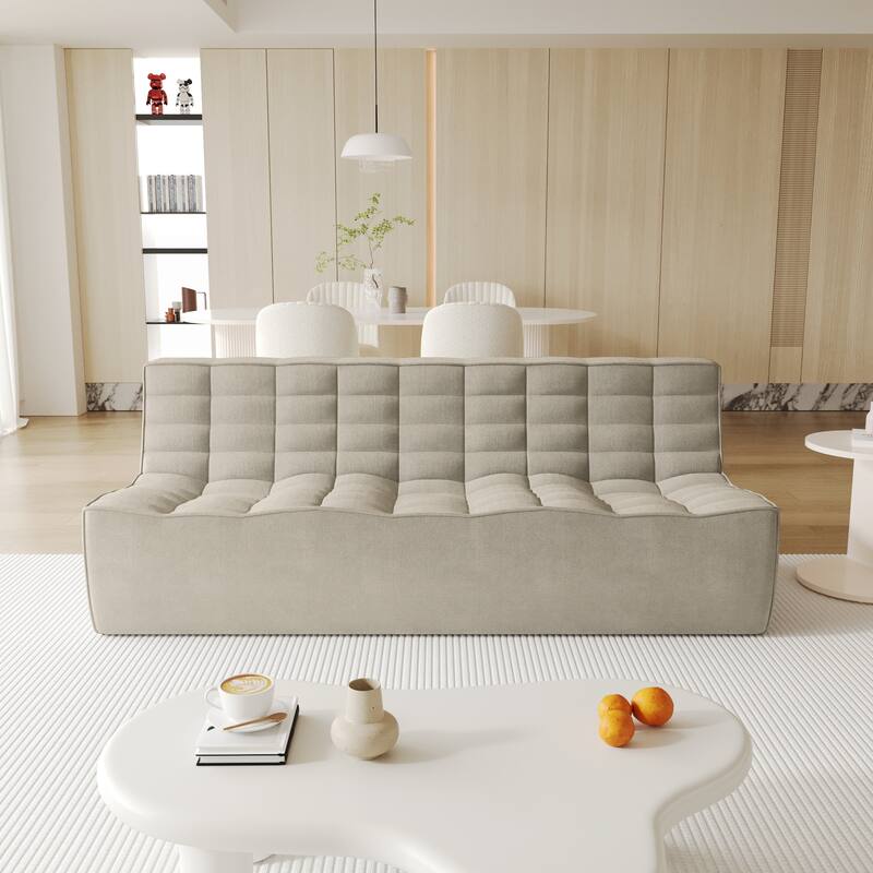 Armless 3-Seat Large Bean Bag Chair Lazy Floor Sofa Couch Fireside Chair