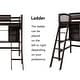 preview thumbnail 22 of 38, Twin size Loft Bed with Storage Shelves, Desk and Ladder, White