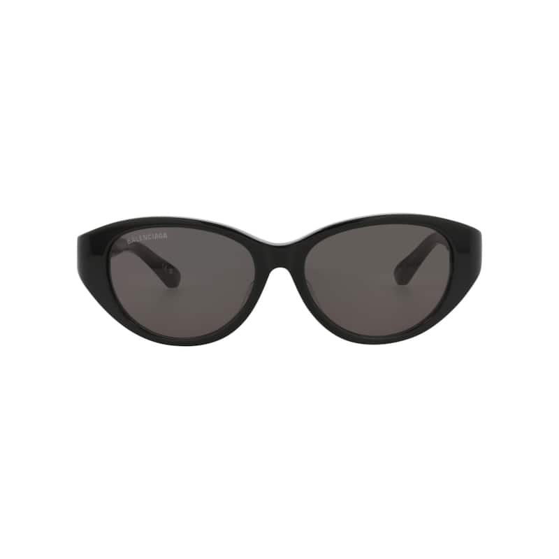 Balenciaga Round-Frame Recycled Acetate Sunglasses - Black Black Grey - Black - Grey Lens