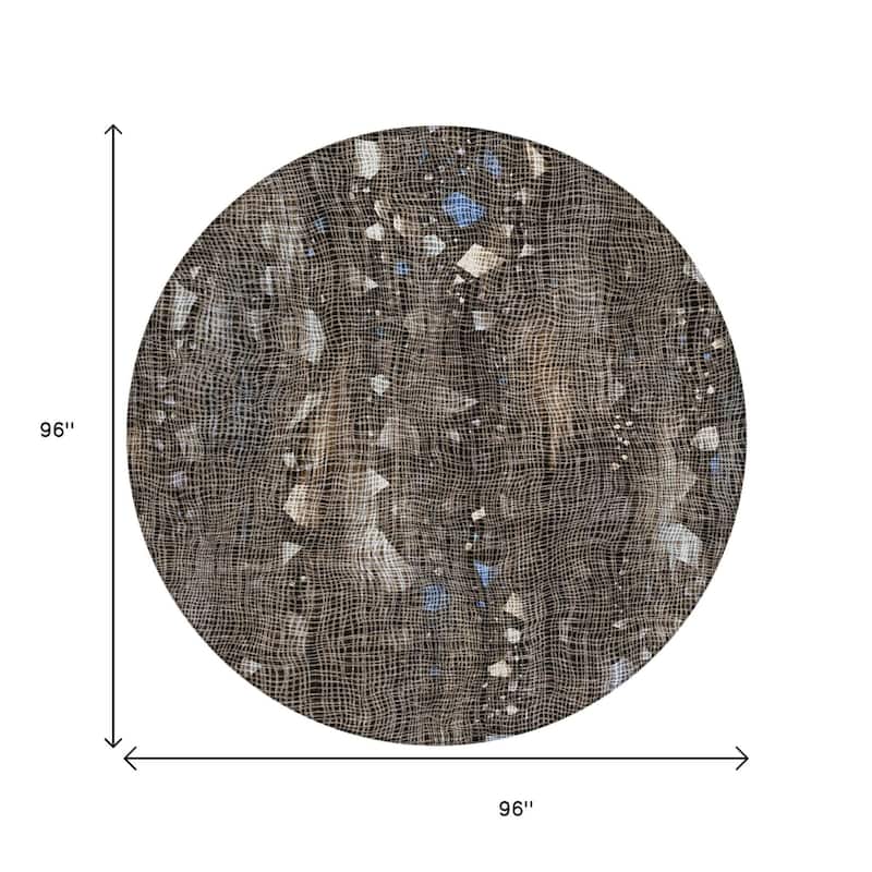 HomeRoots Abstract Transitional Rectangle Outdoor Rug