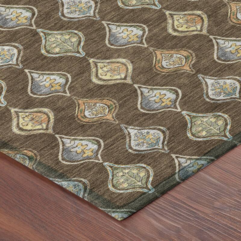 Machine Washable Indoor/ Outdoor Casual Greenwood Chantille Rug