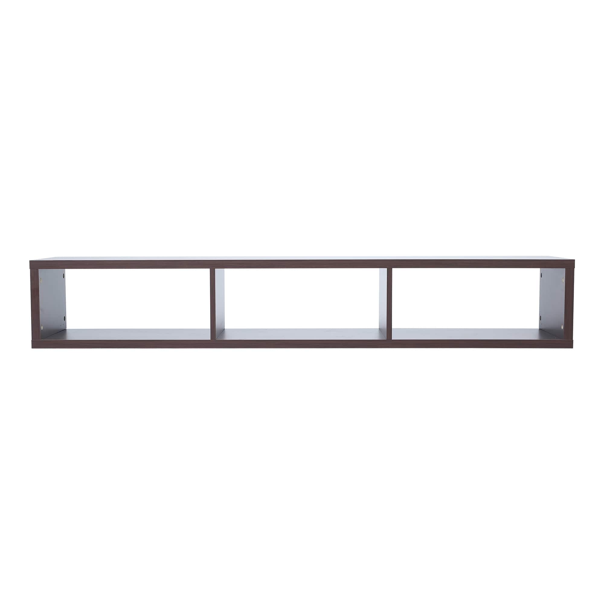 Double LShaped Low Floor TV Stand with Shelves&Cubes Compartments