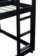 preview thumbnail 14 of 25, Rubber Wood Twin Size Floor Bunk Bed with Ladder, Low Height Design