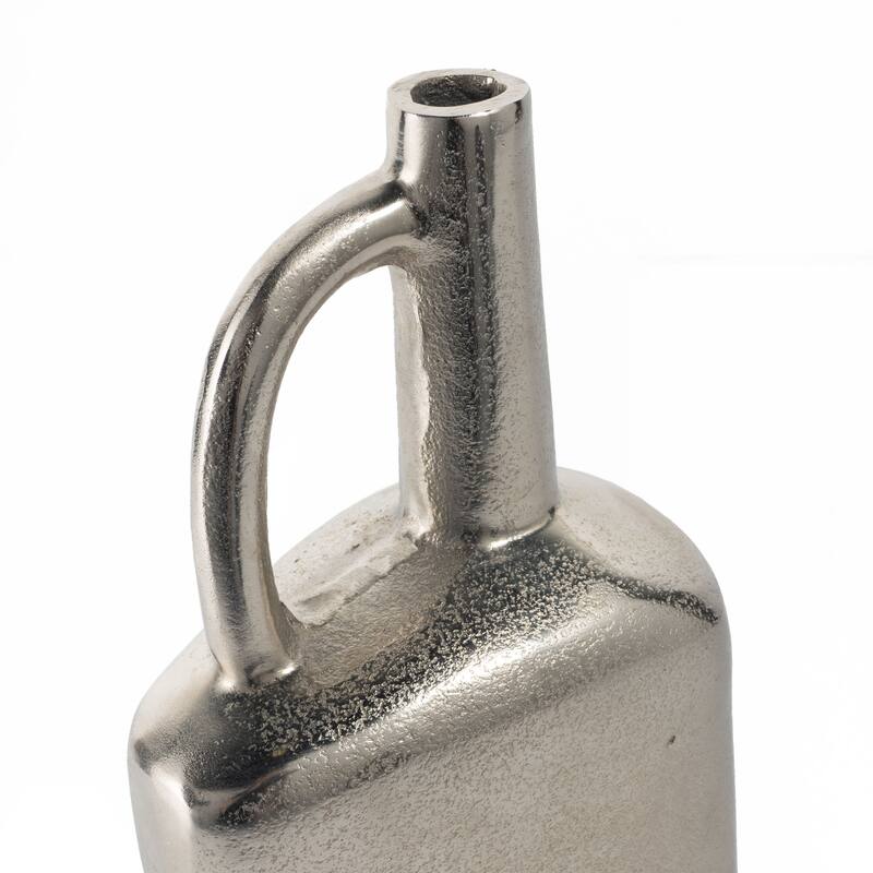 14" Silver Aluminum Jug Table Vase - 6
