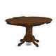 preview thumbnail 3 of 2, Oval 42x60 Inch Dining Table with Butterfly Leaf Extension and Pedestal Base in Buttermilk and Cherry Finish