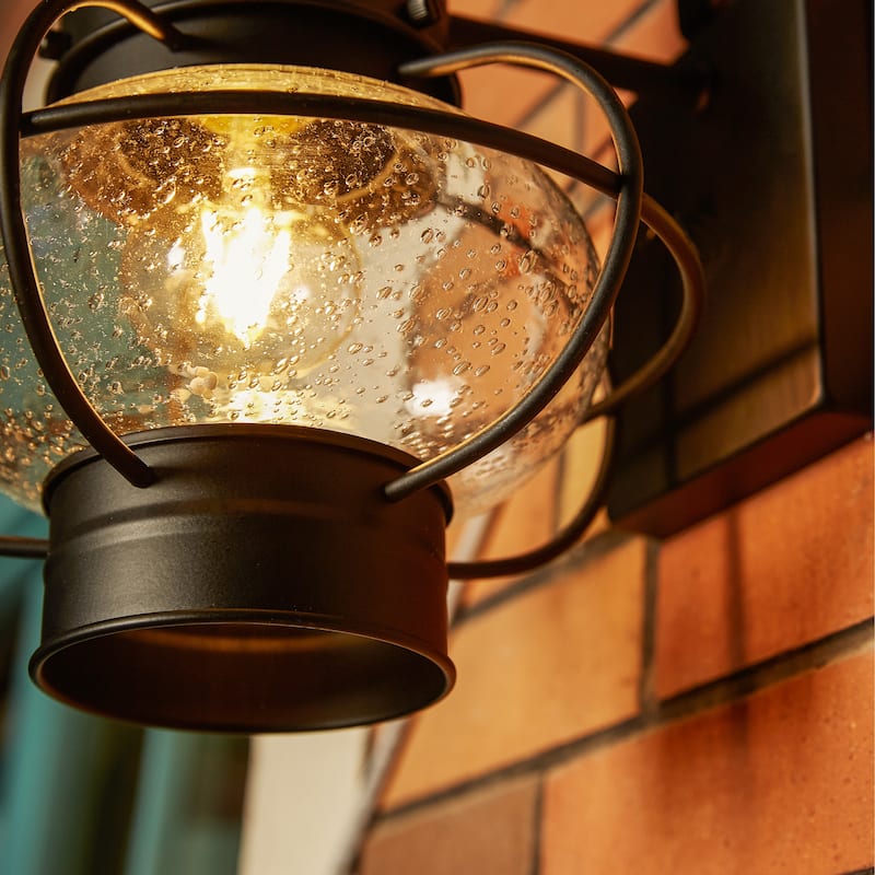 2 Pack 1-Light Outdoor Wall Lantern Light - 9"x10.72"x17.51"