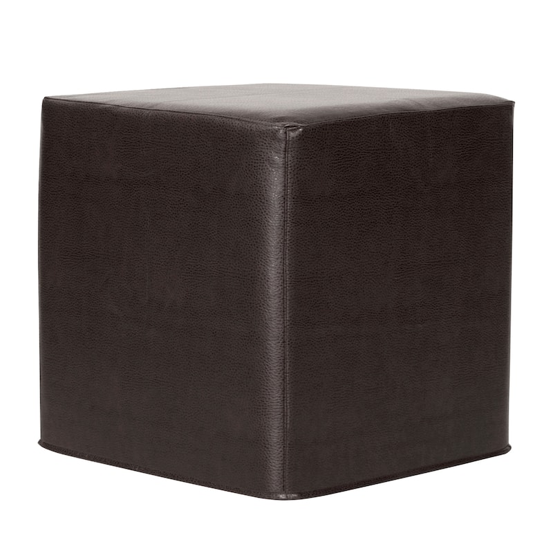 Allan Andrews No Tip Block Ottoman With Cover, Avanti Collection - Black