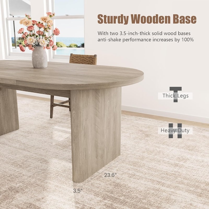 70.8 Inch Oval Kitchen Dining Room Table for 6-8 People Kitchen, Living Room, Office