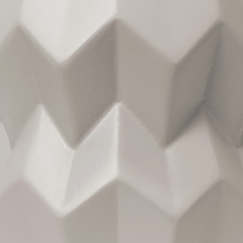 Ceramic Geometric Table Lamp with Fabric Shade for Bedroom - 6 x 6 x 13 in. (L x W x H)