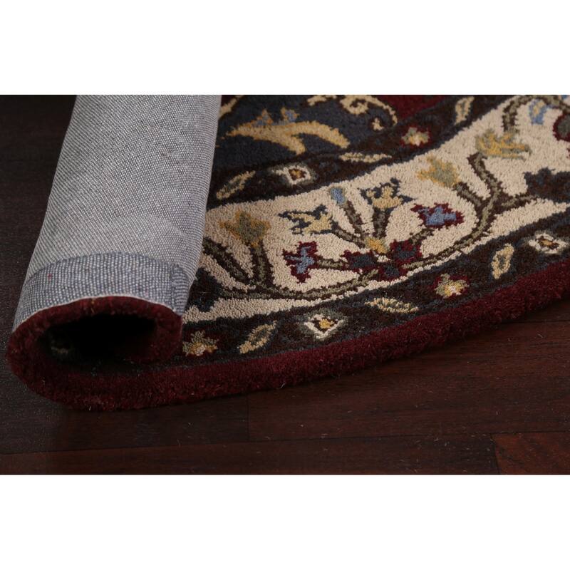 Traditional Floral Oriental Home Decor Area Rug Hand-tufted Carpet - 6'0" x 6'0" Round