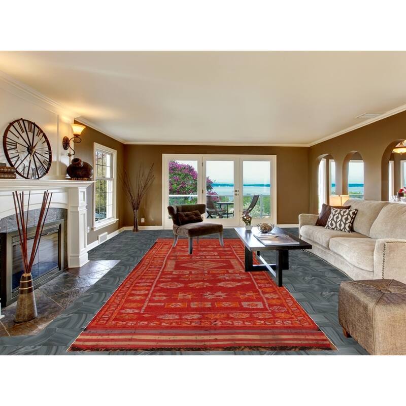 Tribal Moroccan Oriental Runner Rug Handmade Wool Carpet - 5'11"x 17'8"
