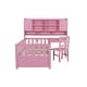 preview thumbnail 32 of 34, 2-Piece Kids Bedroom Sets, Twin Size Multifunctional Wood Platform Bed Frame with Bookshelf, Built-in Desk and Chair