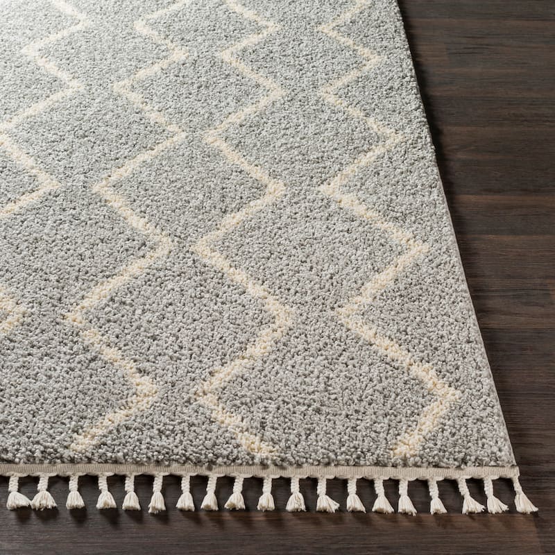 Livabliss Jada Moroccan Stripe Shag Area Rug