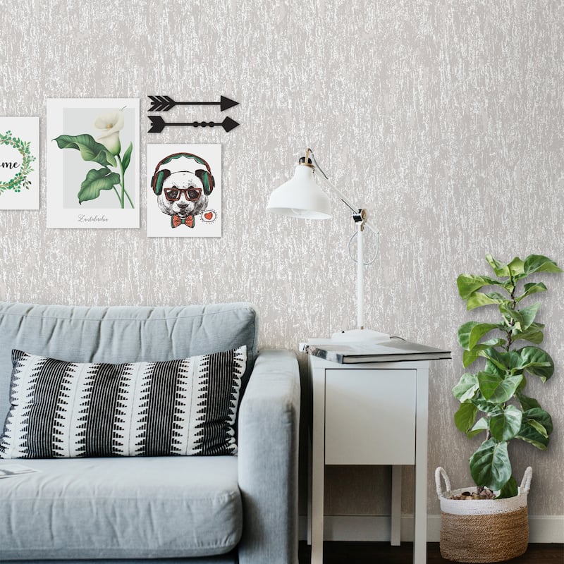 SUSSEXHOME Removable Wallpaper-Waterproof, Strippable, Light Resistance & Cleanable Wall Paper Roll-Wallpaper-Concrete