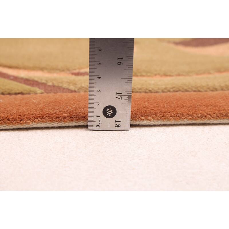 ECARPETGALLERY Hand-knotted Opulence Olive Wool Rug - 6'1 x 9'0