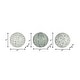 preview thumbnail 7 of 6, Sagebrook Home Set of 3 Ceramic Ball 4" Set of Green and White Decorative Round Table Orbs - 4" x 4" x 4"