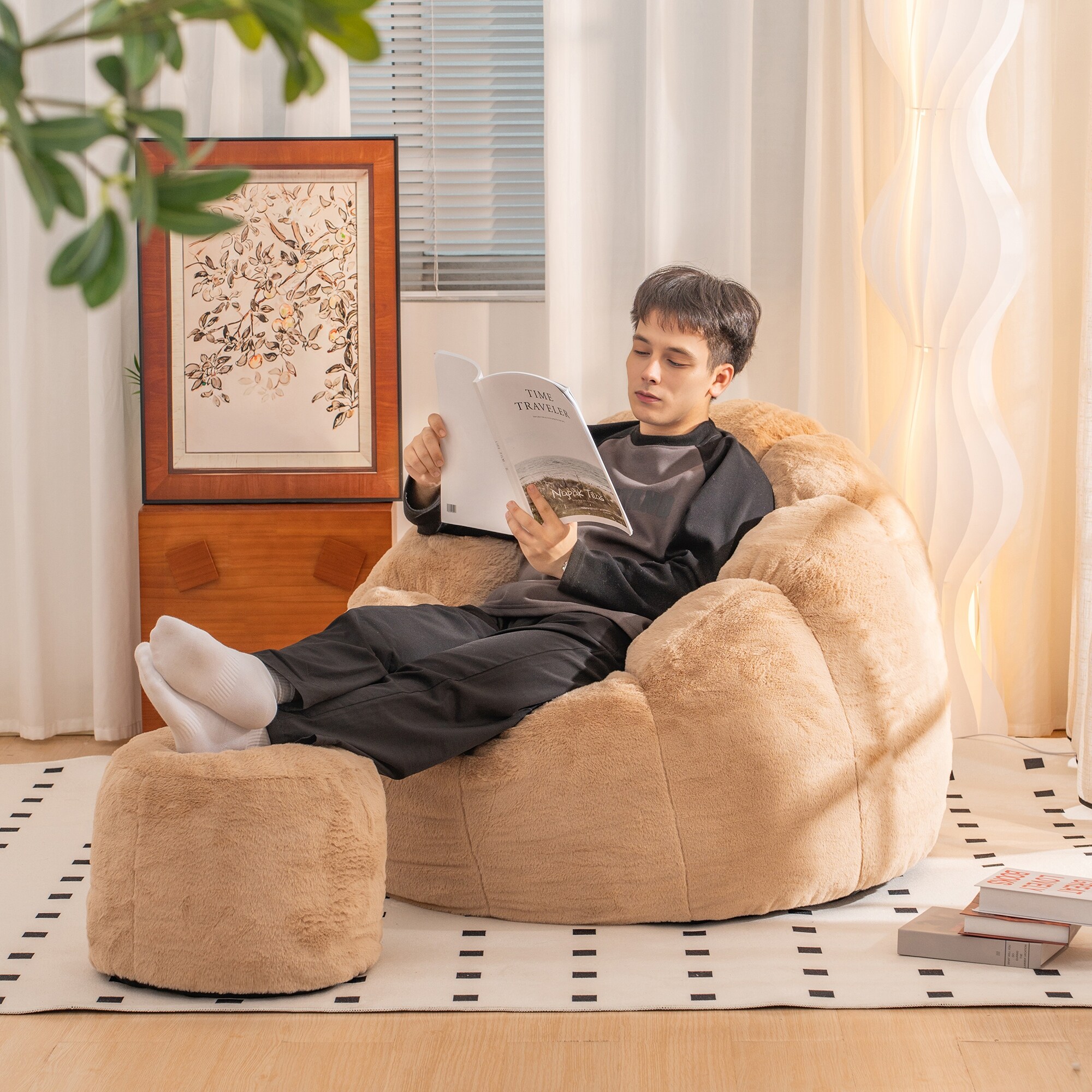 Faux-Fur-Shell-Shaped-Deep-