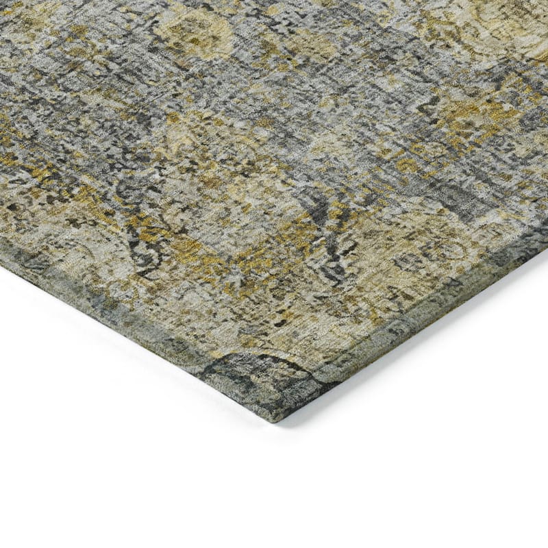 Machine Washable Indoor/Outdoor Traditional Global Chantille Rug