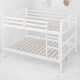 preview thumbnail 27 of 30, Full Over Full Bunk Bed with Convertible Design, Wooden Frame with Guardrails, No Box Spring Required,Guest Room Furniture