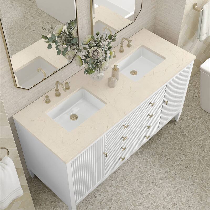 James Martin Vanities 485-V60D-3EMR Myrrin 60" Double Basin Wood