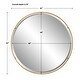preview thumbnail 3 of 5, Round Beveled Floating Wall Mirror - 42" - Antiqued Gold Finish