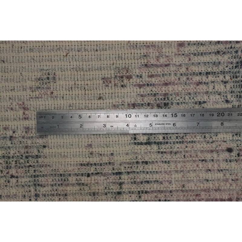 Hand Knotted Oriental Viscose Silk Carpet Modern All-Over Brown Abstract Area Rug - 7' 9'' X 4' 11''
