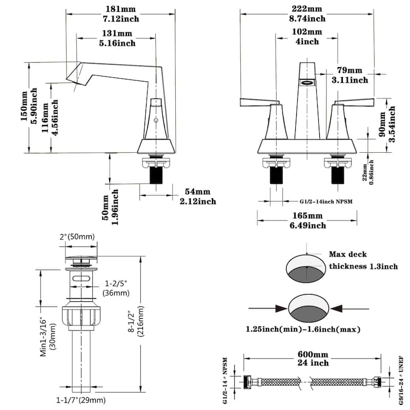 Bathroom Sink Faucet Bathroom Faucet Pop Up Drain Supply Lines
