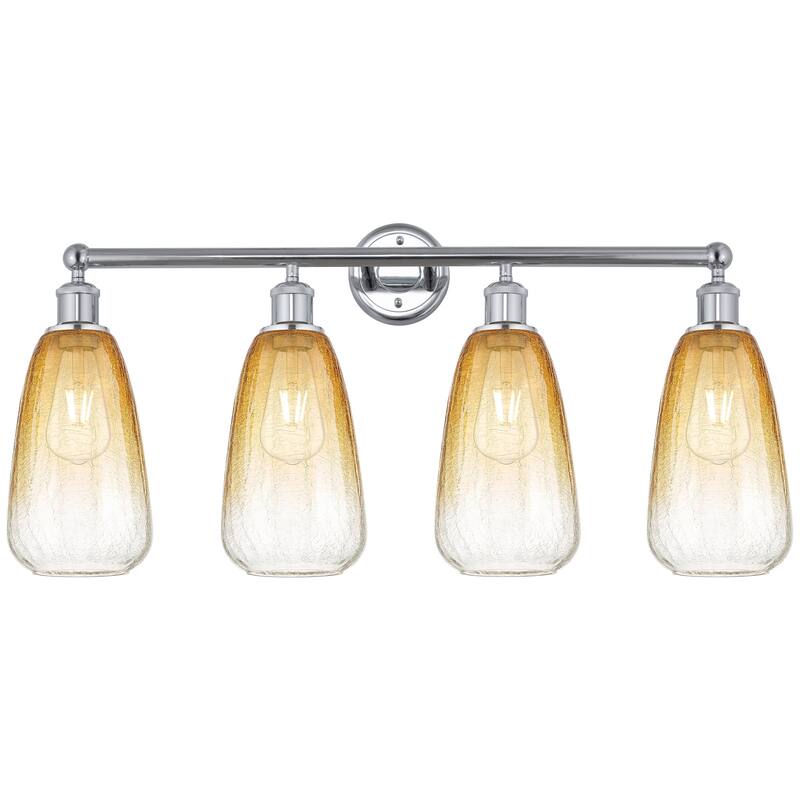 Innovations Lighting 616-4W-16-33 Brookhaven Almond Vanity Brookhaven - Polished Chrome / Amber