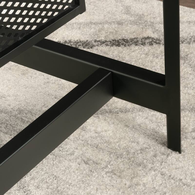 Engineered Wood Industrial Table Desk with Spacious Work Surface, Brown