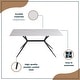preview thumbnail 91 of 131, Elega Modern Sintered Stone Dining Table Modern Trestle Base Powder-Coated Steel Frame Kitchen Table - 47"-71"