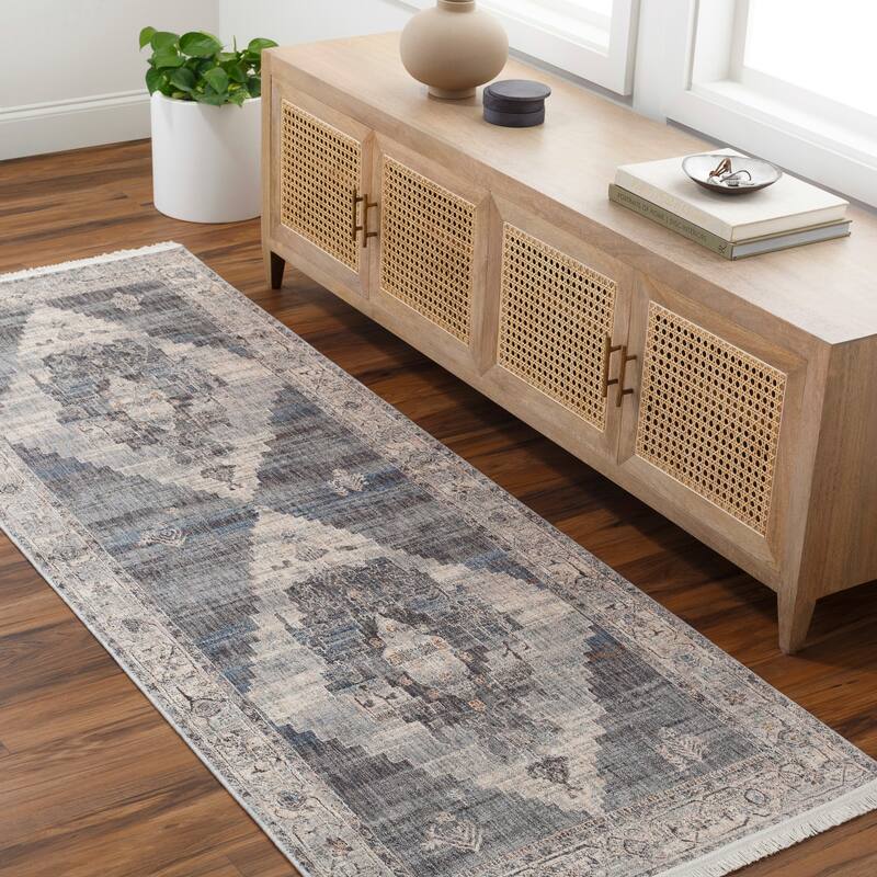 Rita Traditional Area Rug - 2' 10" x 12' - Grey