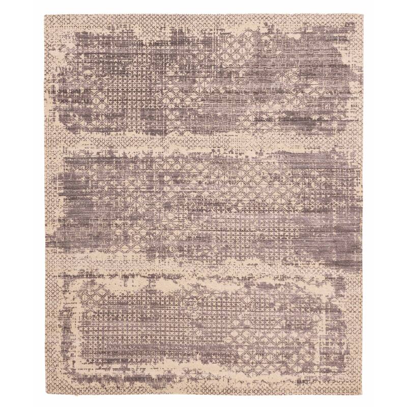ECARPETGALLERY Hand Loomed Elysian Dark Grey Rug - 8'0 x 9'9