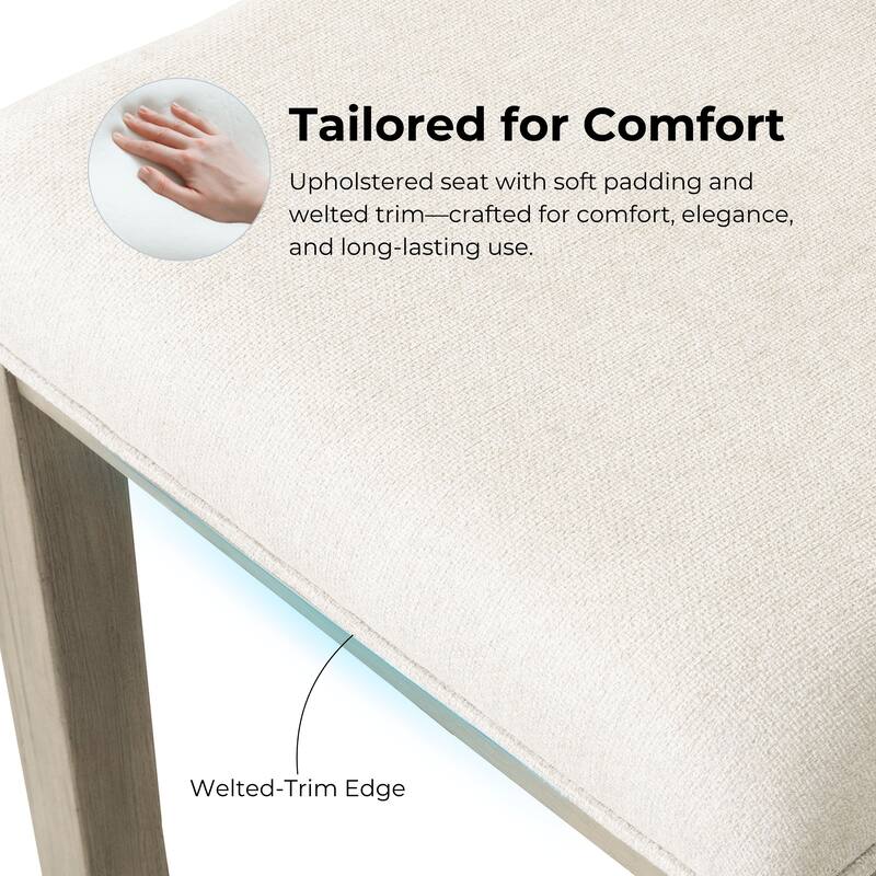 Furniture of America Piez Modern 7-Piece Wood Counter Height Square Dining Set