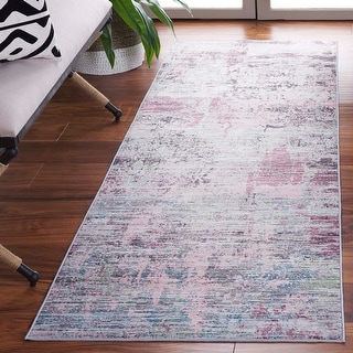 SAFAVIEH Tacoma Machine Washable Slip Resistant Leonara Modern Abstract Rug
