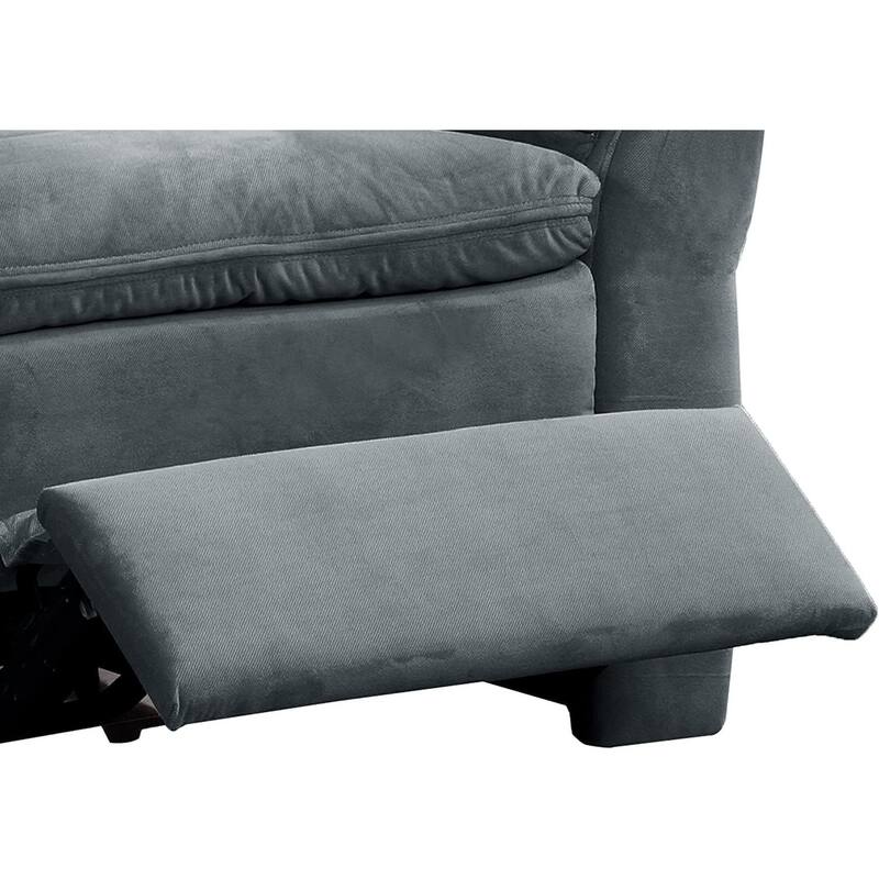 Felix Collection Contemporary Style Fabric Upholstered Living Room Electric Recliner Power Chair, Dark Grey