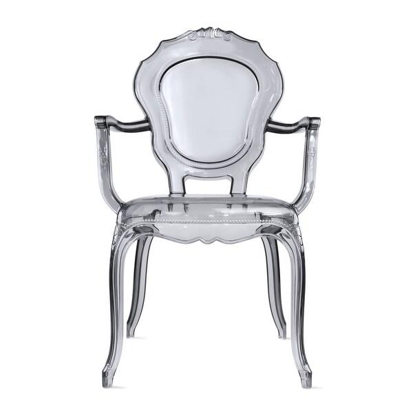 Designer Stacking Transparent Molded Plastic Dining Chairs With