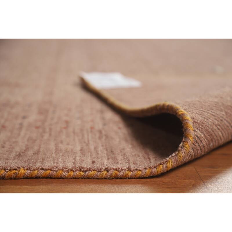 Hand Knotted Oriental 100% Wool Carpet Tribal Tribal Brown Gabbeh Area Rug - 9' 11'' X 8' 0''