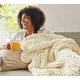 preview thumbnail 49 of 93, Madison Park Hand Made Chunky Double Knit Throw Blanket