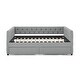 preview thumbnail 25 of 27, Upholstered Full Size Daybed with Two Drawers Tufted Sofa Bed