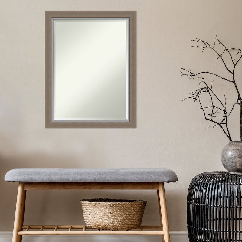 Beveled Bathroom Wall Mirror - Eva Narrow Frame