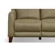 preview thumbnail 10 of 9, Forte 57" Genuine Leather Round Arm Reclining Loveseat
