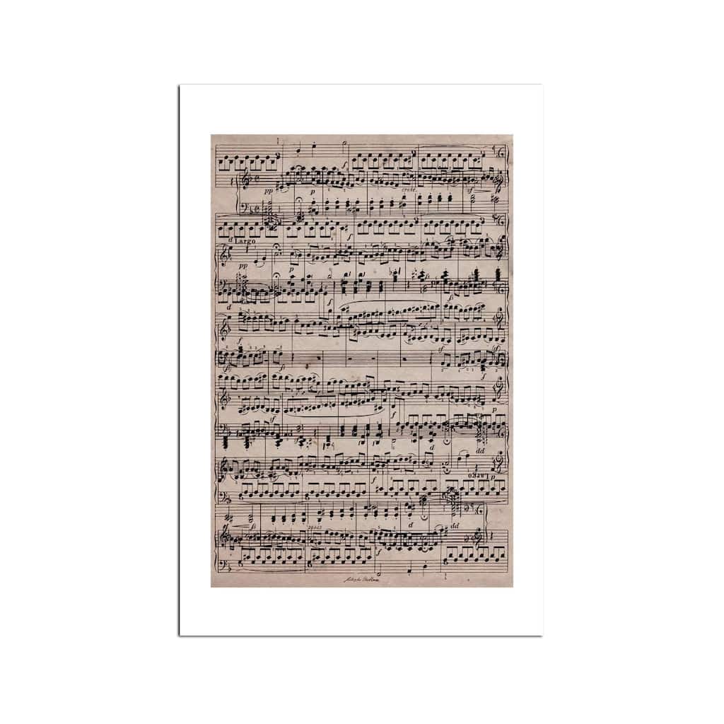 Modern Art - Sheet Music Ode to Joy Fine Art by 5by5collective - Multi